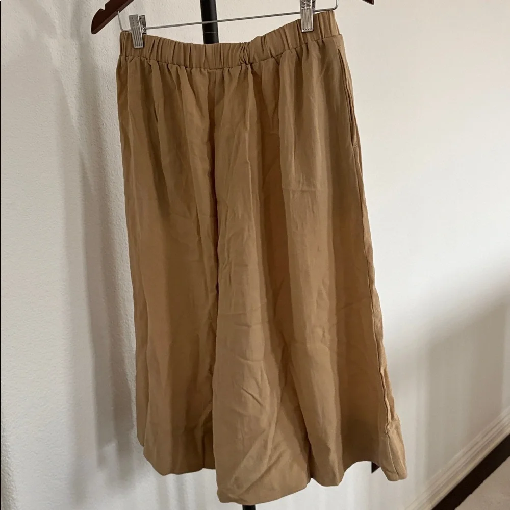 Halara Cropped Elastic Waist Linen Feel Pant NWT Size M - Picture 5 of 5